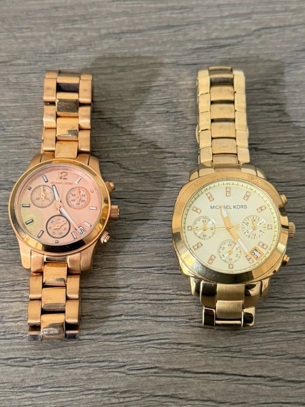 MICHAEL KORS Women's Gold & Rose Gold Watches - Lot of 2